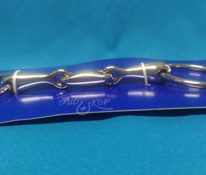 Трензель 8-ка мягкий  11,5 см BitStainless Bristol ring snaffle арт 57028