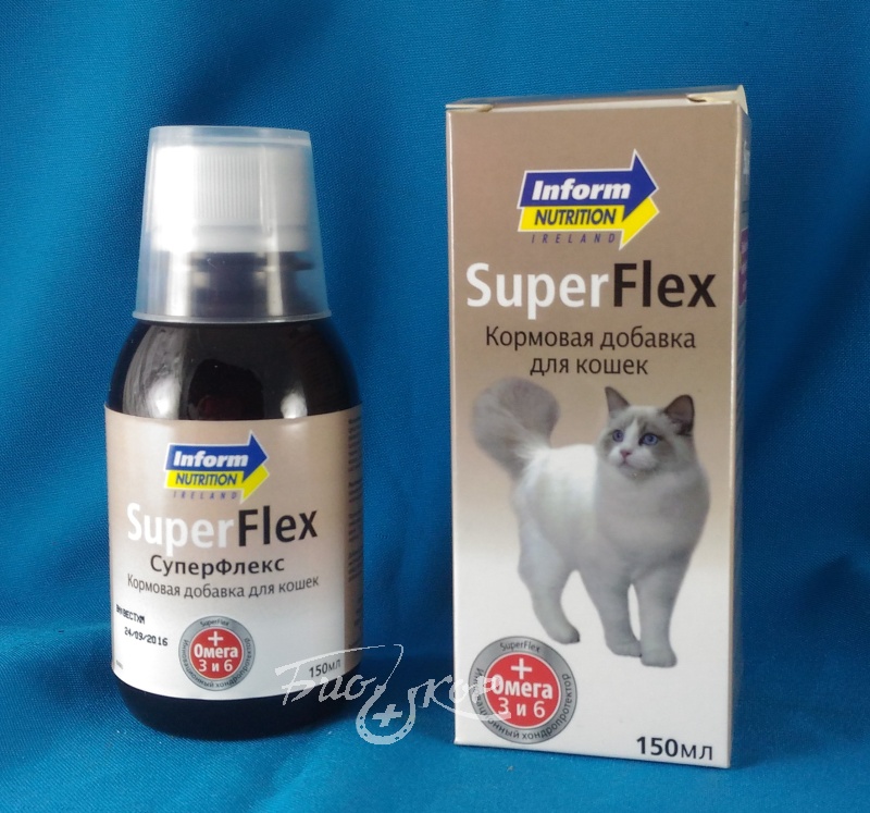 Супер Флекс кормовая добавка для кошек 150 мл