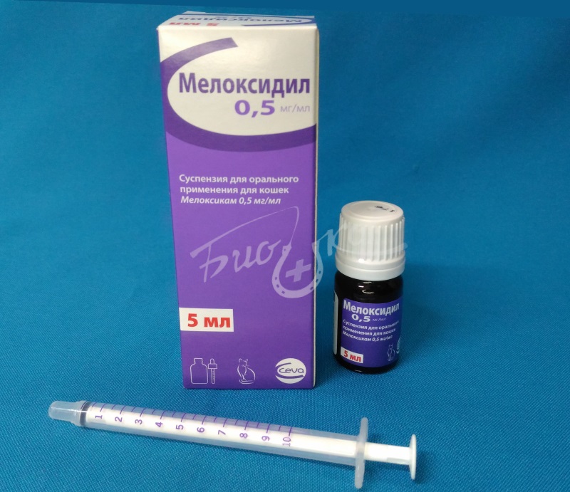 Мелоксидил 0,5 мг для кошек 5 мл